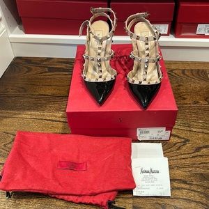 Valentino Garavani
Rockstud 100mm Slingback High-Heel Pumps